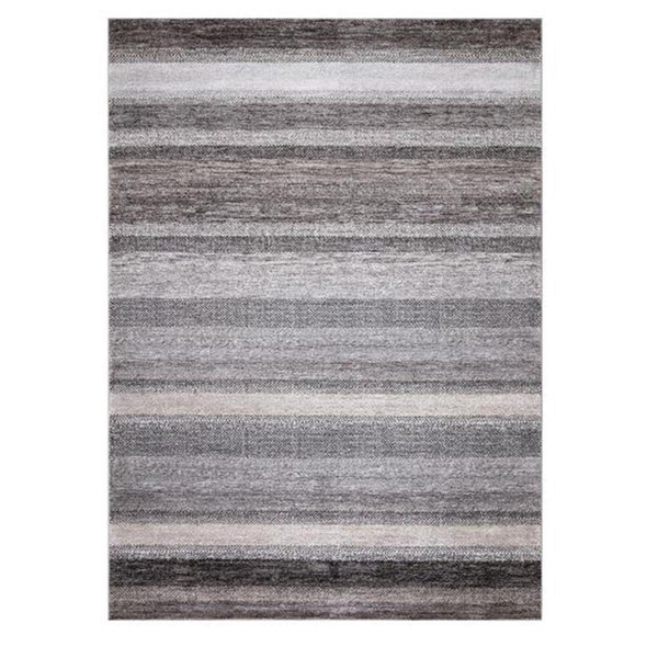 Pisos 9 x 13 ft. Florencia Stripe Area Rug, Gray PI1706183